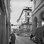 Padova-Canton del Gallo con lo Storione già transennato per la demolizione,1961 (Adriano Danieli)